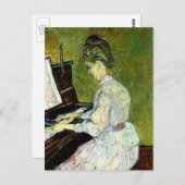 Marguerite Gachet at the Piano by Vincent van ゴッホ ポストカード (正面/裏面)