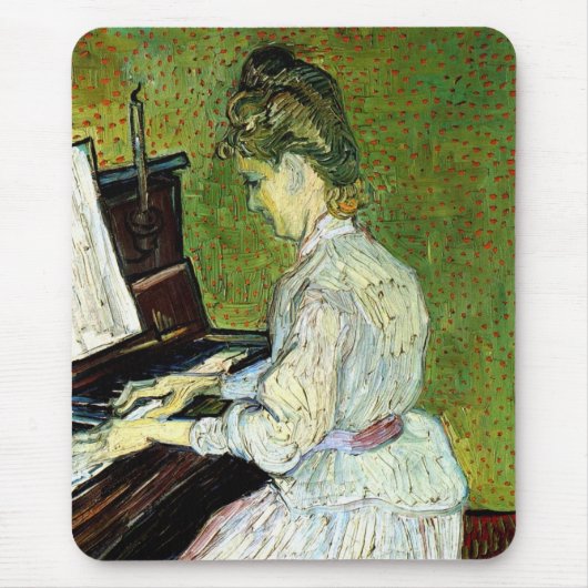 Marguerite Gachet at the Piano by Vincent van ゴッホ マウスパッド (正面)