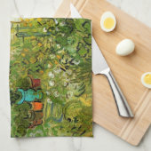 Marguerite Gachet in Garden by Vincent van ゴッホ キッチンタオル (四つ折り)