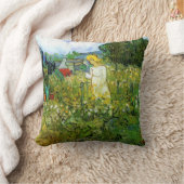 Marguerite Gachet in Garden by Vincent van ゴッホ クッション (ブランケット)