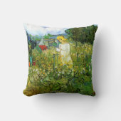 Marguerite Gachet in Garden by Vincent van ゴッホ クッション (正面)