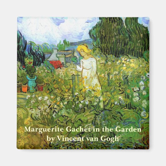 Marguerite Gachet in Garden by Vincent van ゴッホ マグネット (正面)