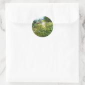 Marguerite Gachet in Garden by Vincent van ゴッホ ラウンドシール (バッグ)