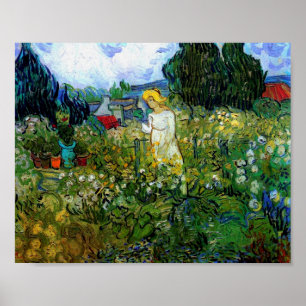 Marguerite Gachet in Garden Van Gogh Fine Art ポスター