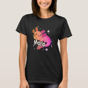 MARIA – 愛らしいAXOLOTLで美しい女の子の名前 Tシャツ