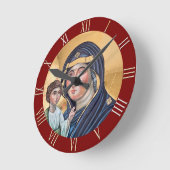 Maria Advocata Nostra ラウンド壁時計 (傾斜)