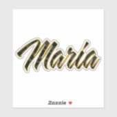 Maria black gold Lettering Aufkleber Sticker シール (シート)