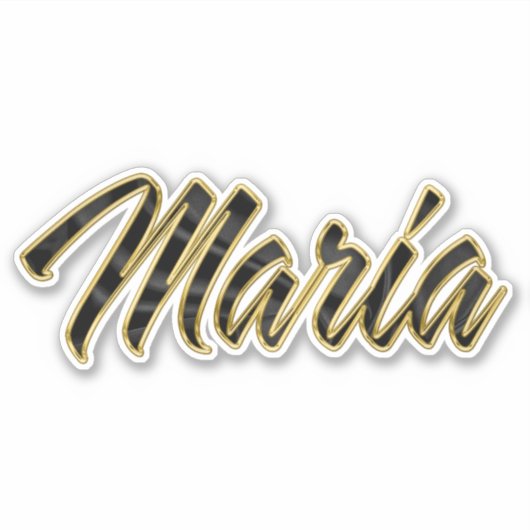 Maria black gold Lettering Aufkleber Sticker シール (正面)