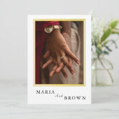 "Maria & Brown" Modern Minimalist Wedding |Elegant 招待状 (スタンド正面)