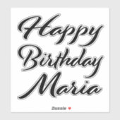 Maria Name Vorname black Sticker Geburtstag シール (シート)