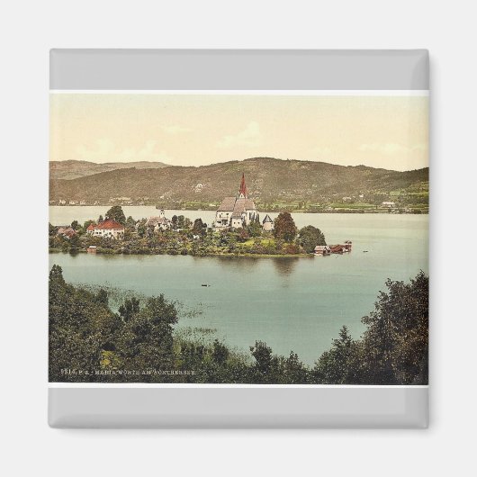 Maria-W&ouml;rth on W&ouml;rthersee, Carinthia, Au マグネット (正面)