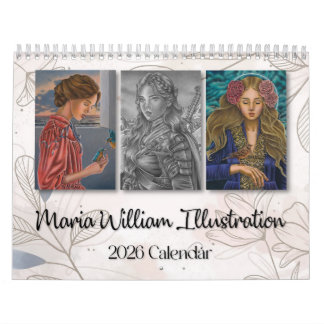 Maria William Illustration 2026 calendar カレンダー