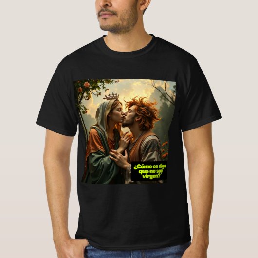 María y el desafío de la fe (humor ligero) tシャツ (正面)