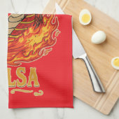 Mariachi Dragon Salsa キッチンタオル (四つ折り)