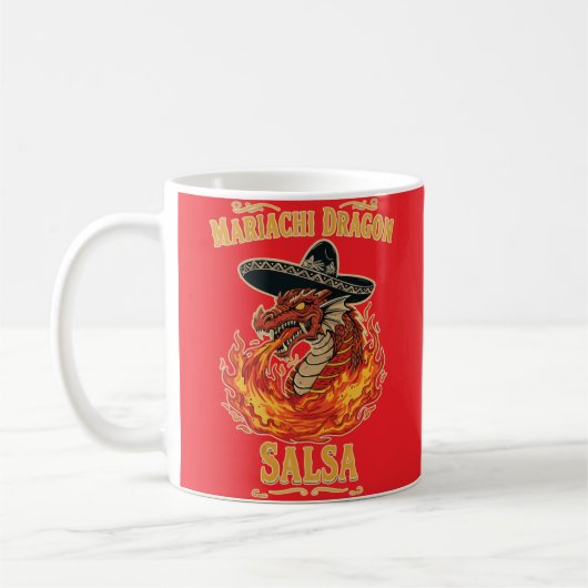Mariachi Dragon Salsa コーヒーマグカップ (左)