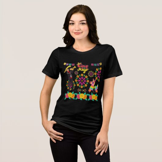 Mariachi magic nights black トライブレンドＴシャツ (正面全面)
