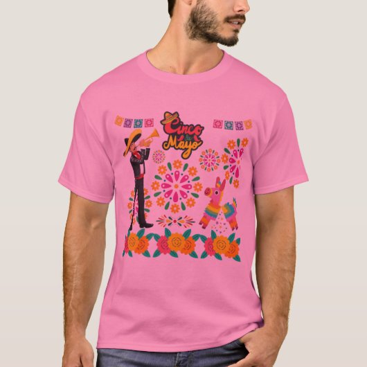 Mariachi magic nights pink tシャツ (正面)