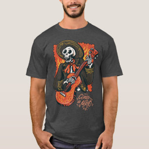 Mariachi skeleton Cinco de Mayoアパレルfor taco l Tシャツ