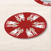 Mariage en Pays Basque, France ラウンドペーパーコースター (アングル)