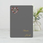 mariage gris avec une couronne de fleurs サンキューカード (スタンド正面)