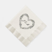 mariage noir et blanc 縁ありランチョンナプキン (角)