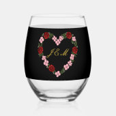 mariage rose et noir ステムなしワイングラス (裏面)