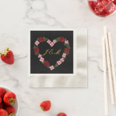 mariage rose et noir 縁ありカクテルナプキン (インサイチュ)