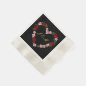 mariage rose et noir 縁ありカクテルナプキン (角)