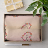 mariage rose et orange couronne de fleurs en coeur 薄葉紙 (ギフト)
