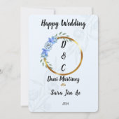  Mariages Happy Wedding 招待状 (正面)