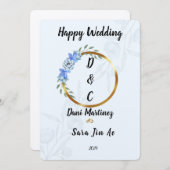  Mariages Happy Wedding 招待状 (正面/裏面)