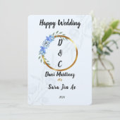  Mariages Happy Wedding 招待状 (スタンド正面)