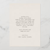 MARIAHゴールドフォイルアーチファミリーフォトメリークリスマス 箔シーズンカード (裏面)