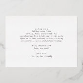 MARIAHネイビーブルーゴールドフォイルファミリーメリークリスマス 箔シーズンカード (裏面)