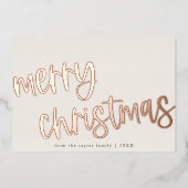 MARIAHバラゴールドフォイルファミリーメリークリスマス 箔シーズンカード (正面)