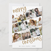 MARIAH金ゴールドおもしろい家族数々の写真クリスマス シーズンカード (正面)