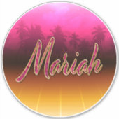 Mariah Vorname Name golden pink Aufkleber Sticker シール (正面)