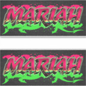 Mariah Vorname Name Graffiti Aufkleber Sticker シール (正面)