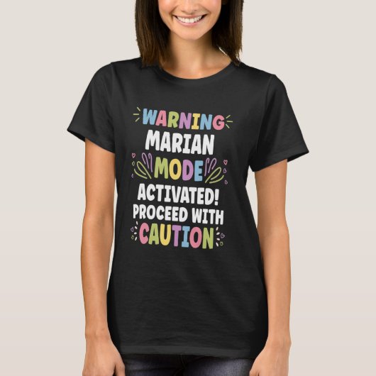 MARIAN名パーソナライズされた可愛いおもしろいカスタムMARIAN Tシャツ (正面)