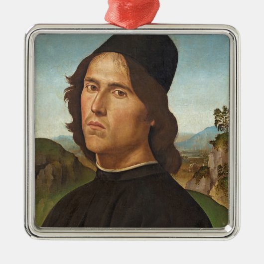 Marianito Goyaの芸術家の孫のポートレート メタルオーナメント (正面)