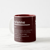 Marianne, Girl Personalized Name Definition Mug ツートーンマグカップ (正面左)