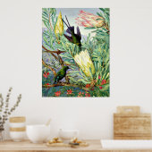 Marianne North – ハネフラワーとハネスクーカー ポスター (キッチン)