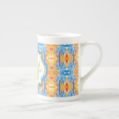 Marianne Orange and Blue Mosaic Mug ボーンチャイナマグカップ (右)