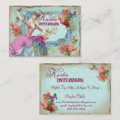 Marieのヴィンテージの蝶名刺 名刺 (正面/裏面)