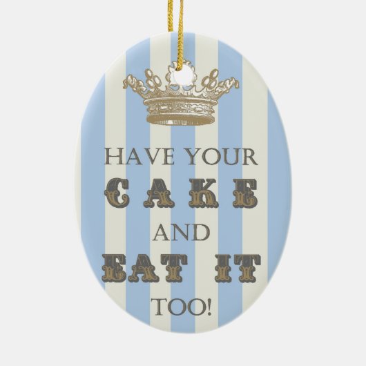 Marieはケーキの…オーナメントをアントワネット食べます セラミックオーナメント (裏面)