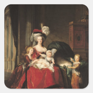 Marieアントワネットおよび彼女の子供1787年 スクエアシール