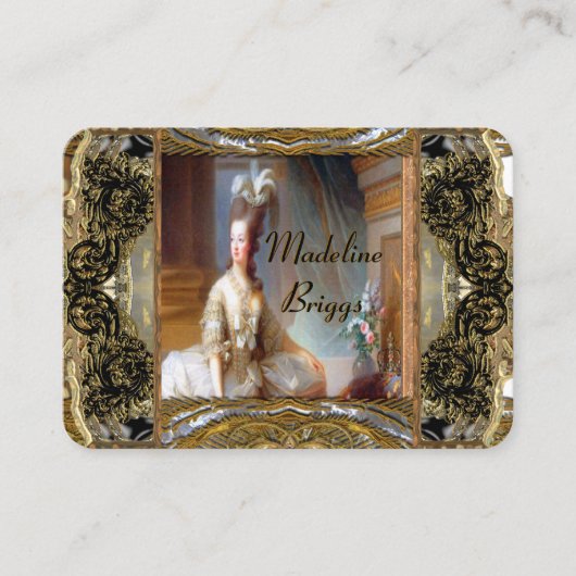 Marieアントワネットのエレガントなプロフェッショナル 名刺 (正面)