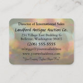 Marieアントワネットのエレガントなプロフェッショナル 名刺 (裏面)