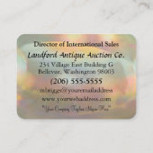 Marieアントワネットのエレガントなプロフェッショナル 名刺 (裏面)