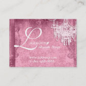 Marieアントワネットのシックなオートクチュールの名刺 名刺 (裏面)